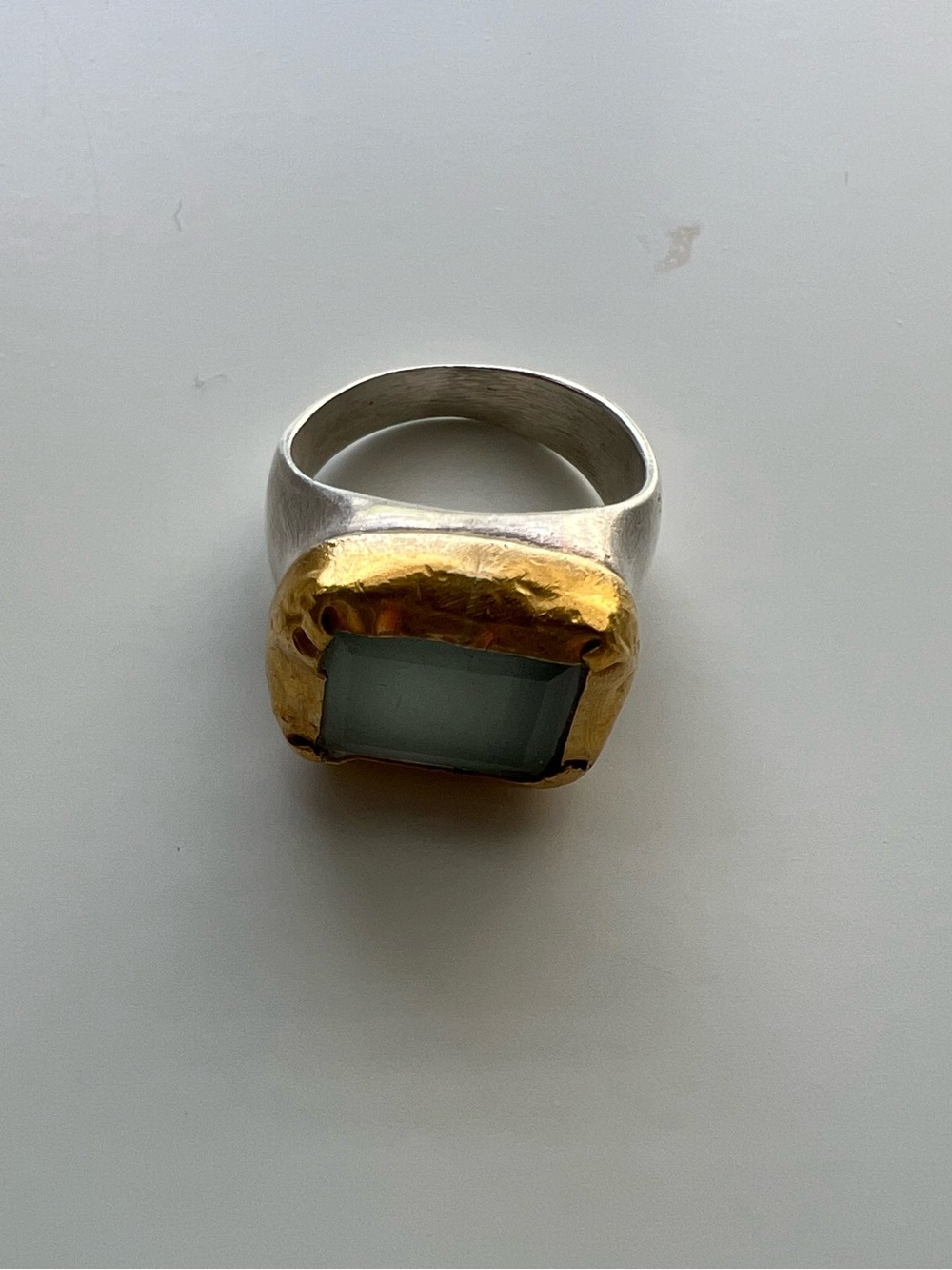 Nava Zahavi Gold, Aquamarine, Silver Ring